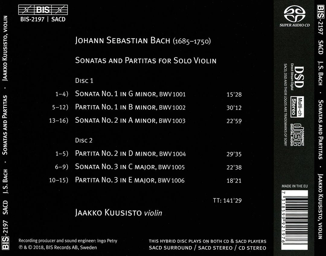 J.S. Bach: Sonatas & Partitas cover art
