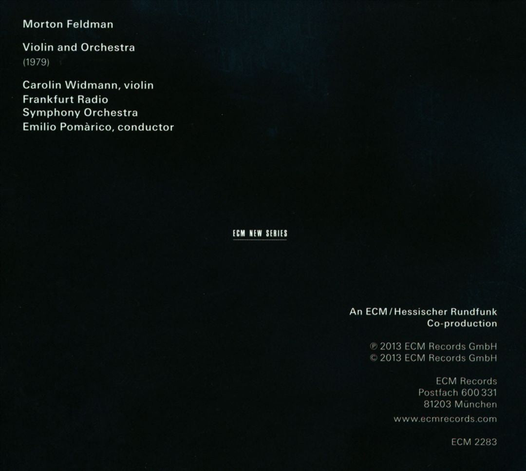 Morton Feldman: Violin and Orchestra cover art