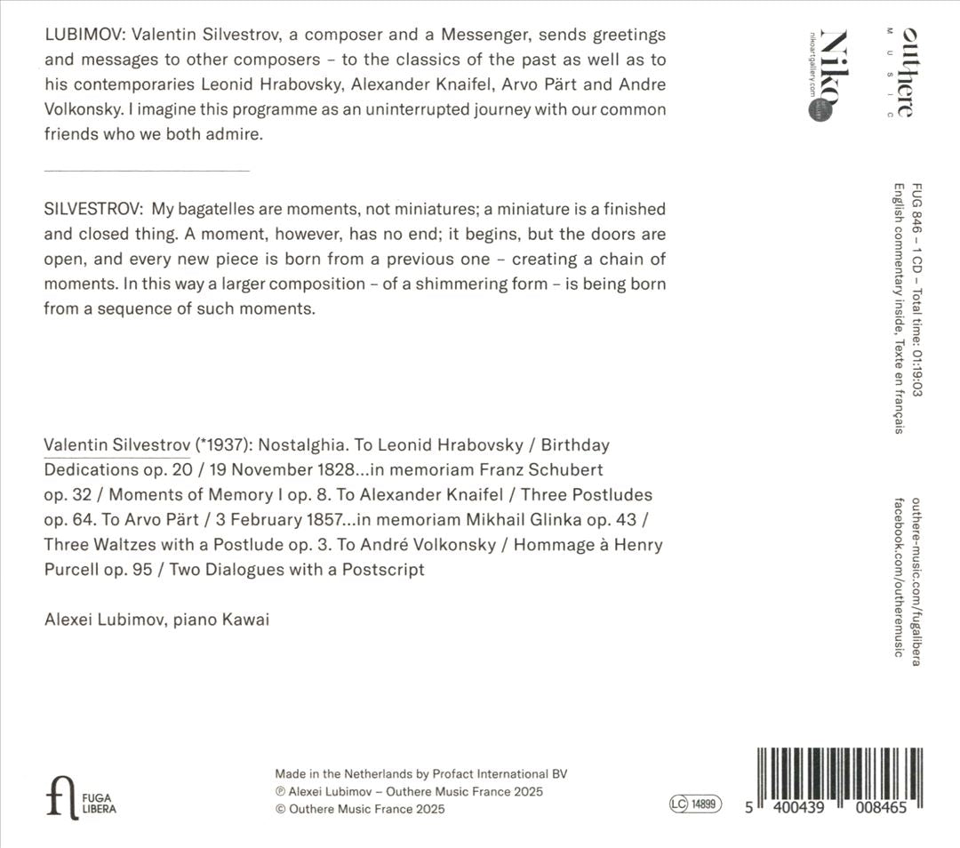 Valentin Silvestrov: ...flowering over Lethe... cover art