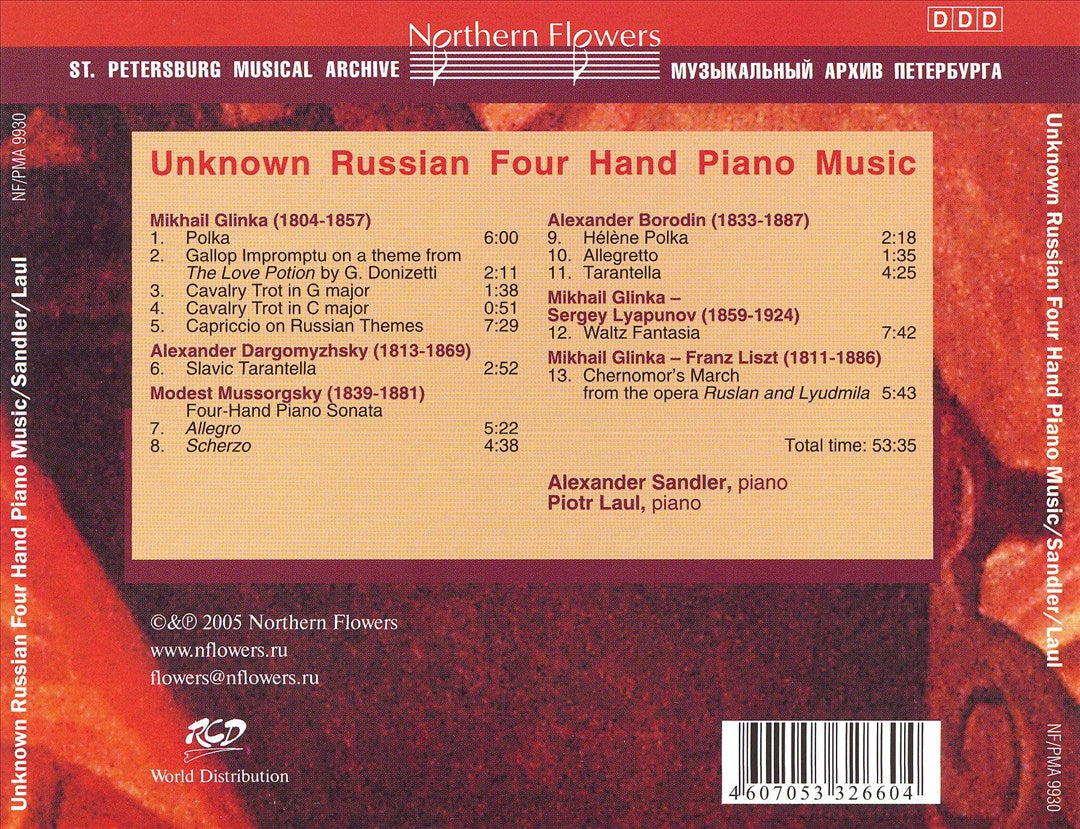 Glinka, Dargomyzhsky, Mussorgsky, Borodin: Four Hand Piano Music cover art