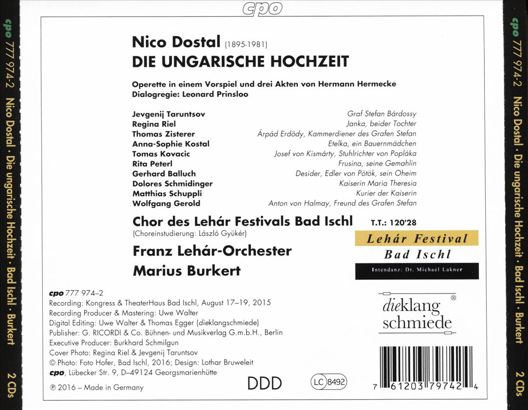 Nico Dostal: Die ungarische Hochzeit cover art