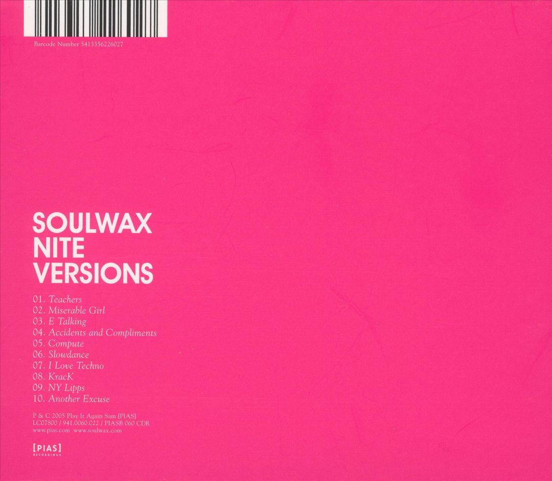 Nite Versions cover art