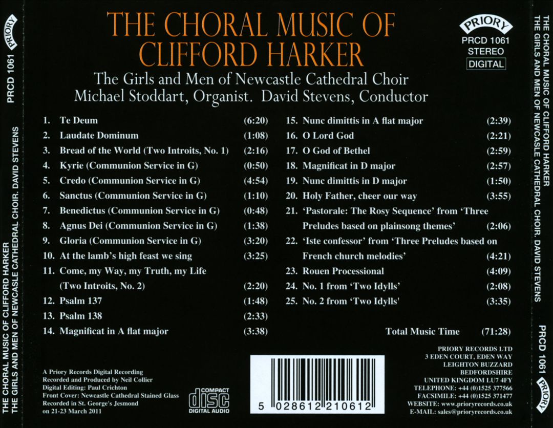 Choral Music of Clifford Harker cover art