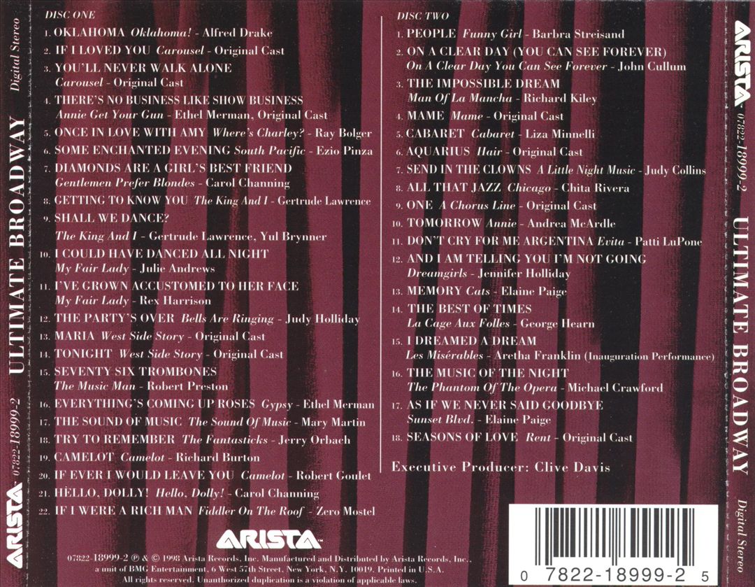 Ultimate Broadway cover art
