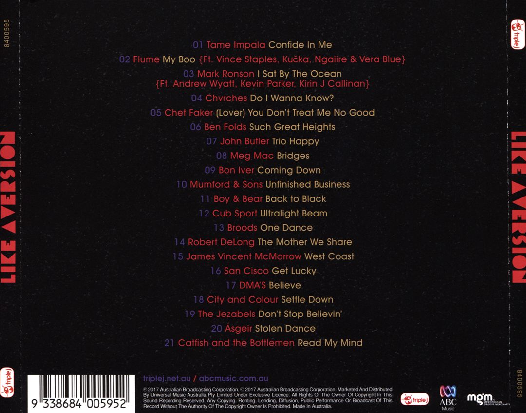 Triple J’s Like a Version cover art