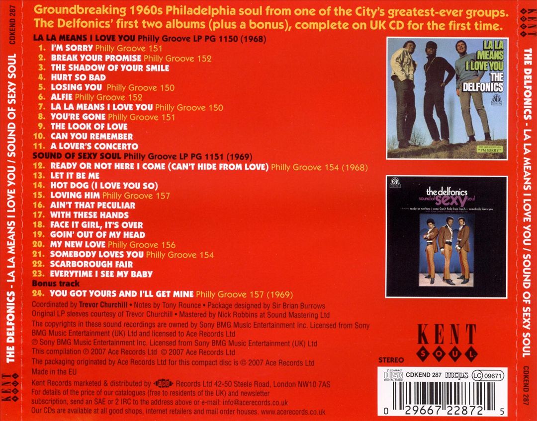 La La Means I Love You/Sound of Sexy Soul cover art