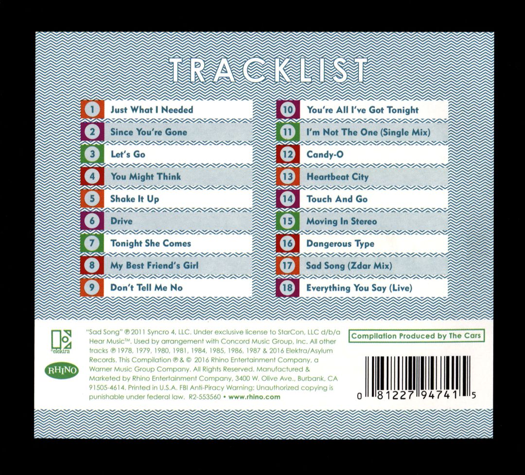 Moving in Stereo: The Best of the Cars cover art