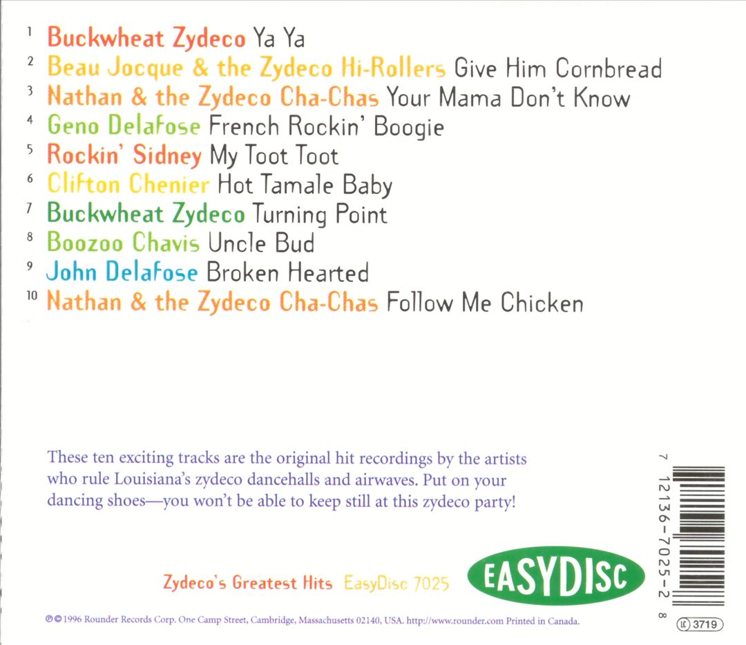 Zydeco's Greatest Hits cover art