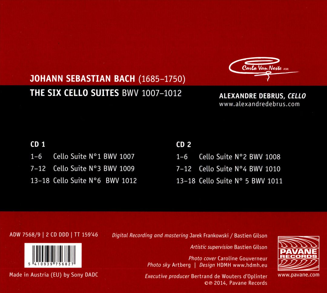 Jean-Sébastien Bach: Six Cello-Suites cover art