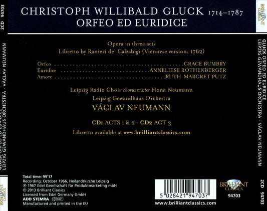 Gluck: Orfeo ed Euridice cover art