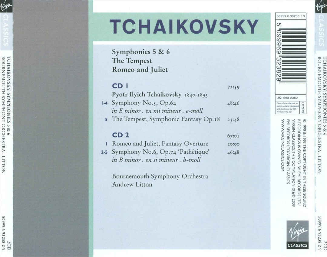 Tchaikovsky: Symphonies Nos. 5, 6; The Tempest; Romeo and Juliet cover art