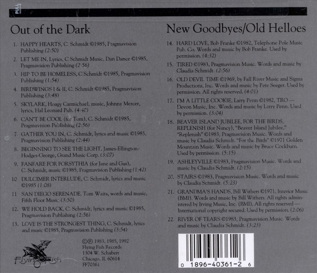 Out of the Dark & New Goodbyes Old Hellos cover art