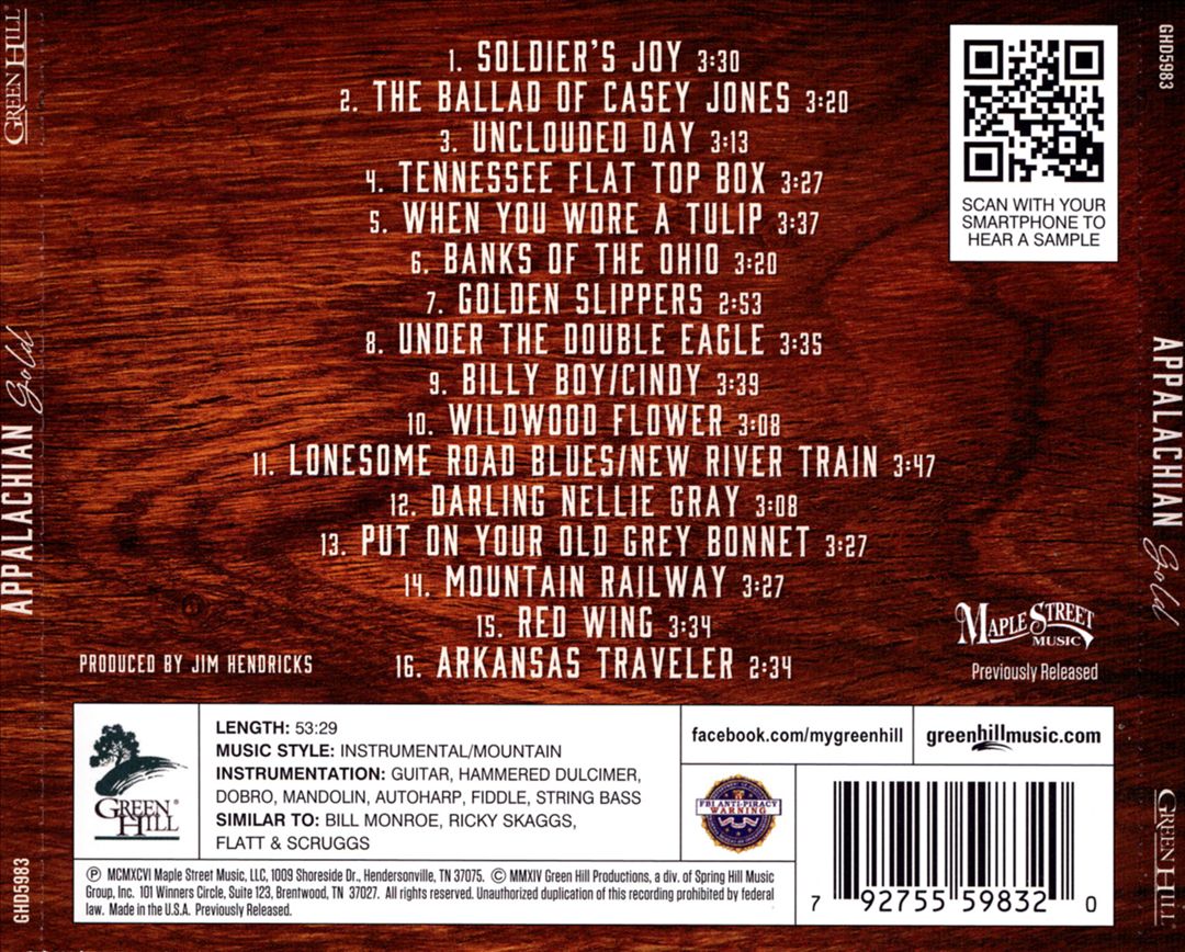 Appalachian Gold: All-Time Favorite Appalachian Melodies Featuring Jim Hendricks cover art