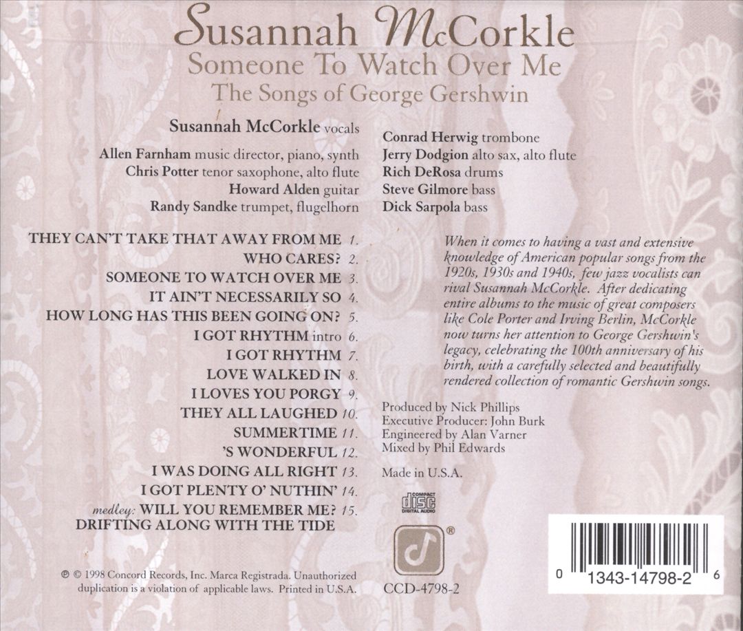 Someone to Watch Over Me: The Songs of George Gershwin cover art