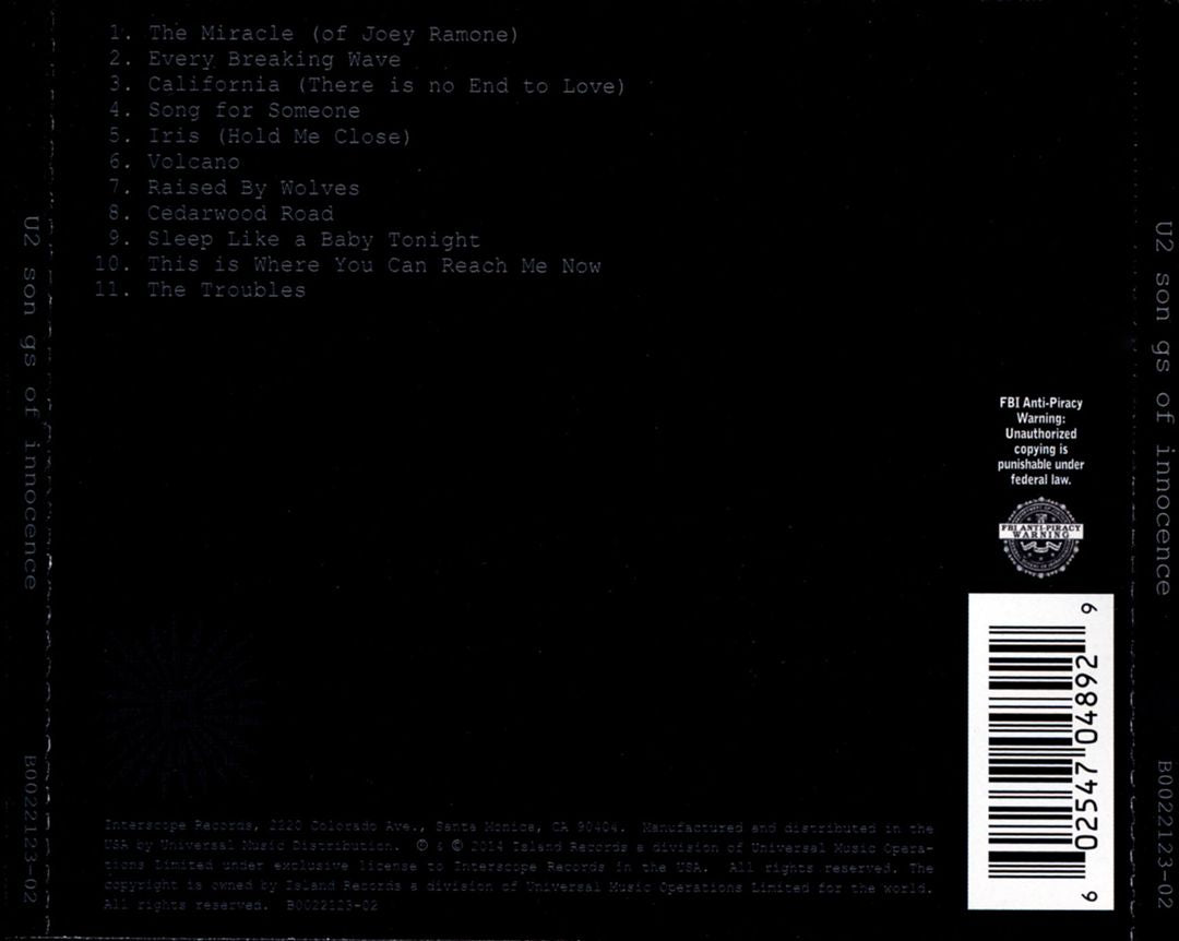 Songs of Innocence cover art