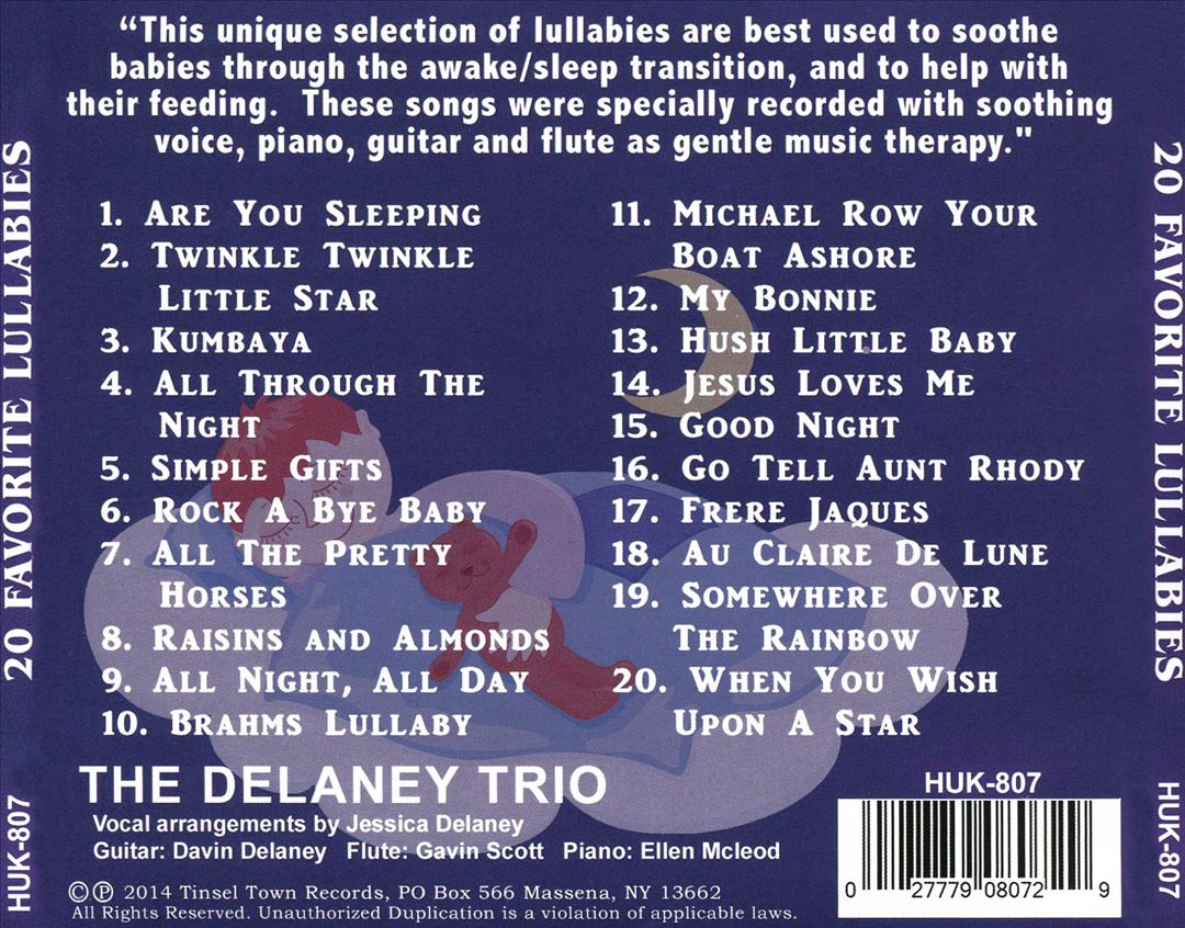 20 Favorite Lullabies cover art