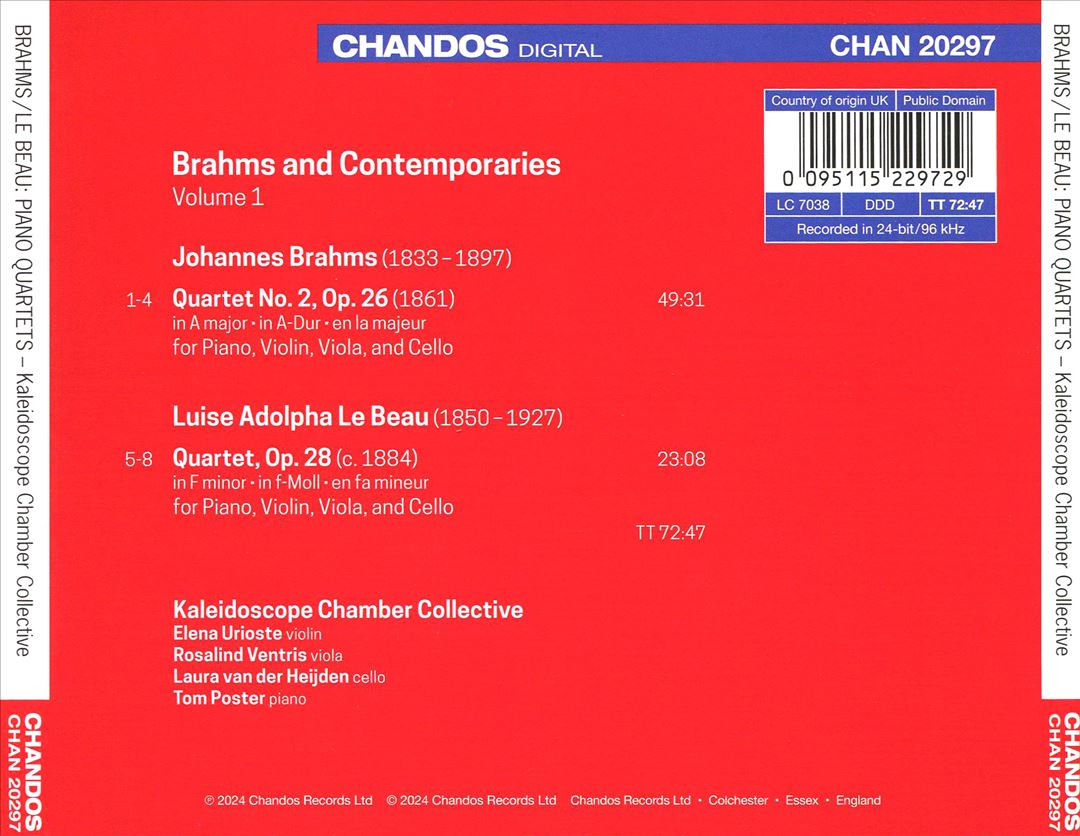Brahms & Contemporaries, Vol. 1 cover art