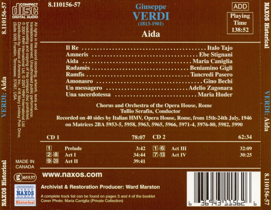 Verdi: Aida cover art