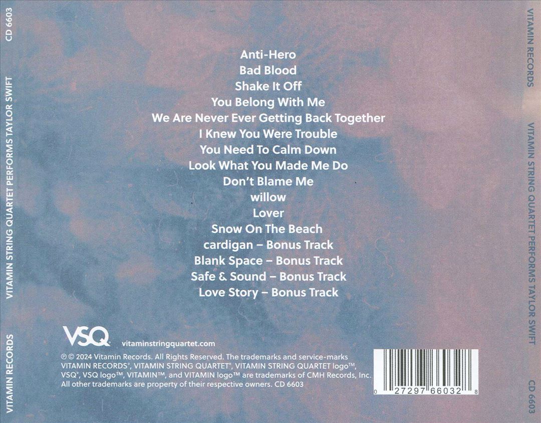 VSQ Performs Taylor Swift cover art