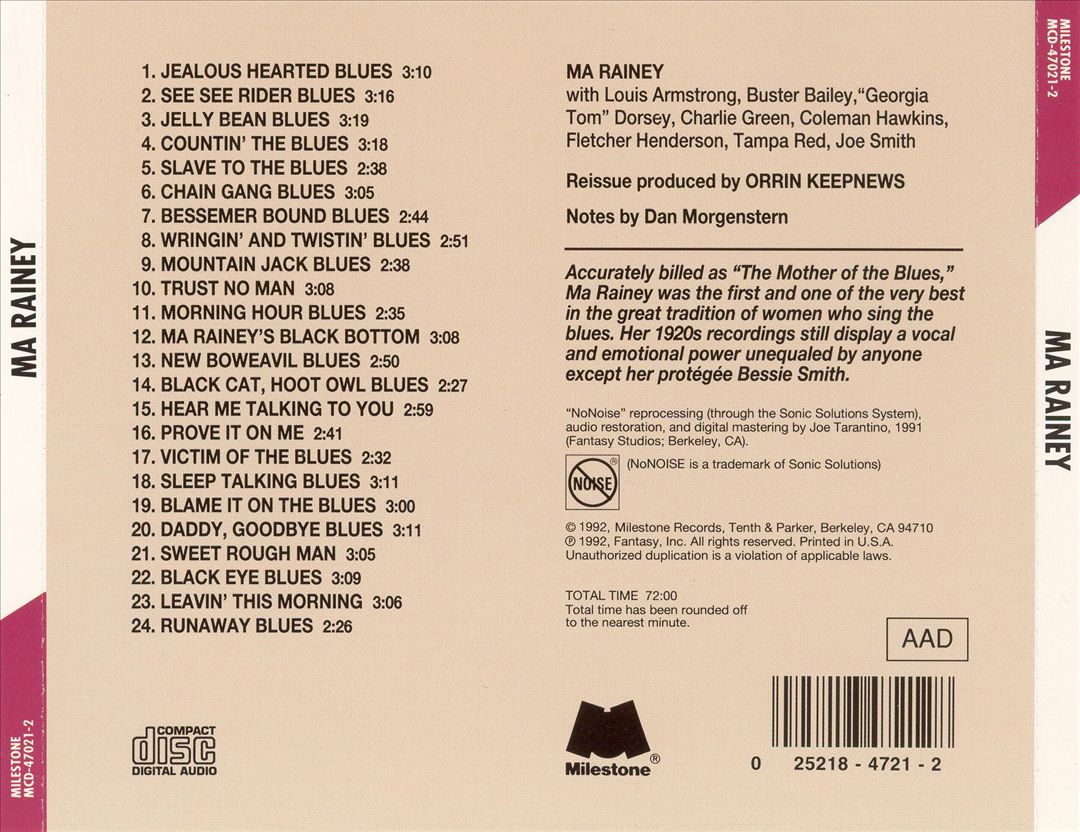 Ma Rainey [Milestone] cover art