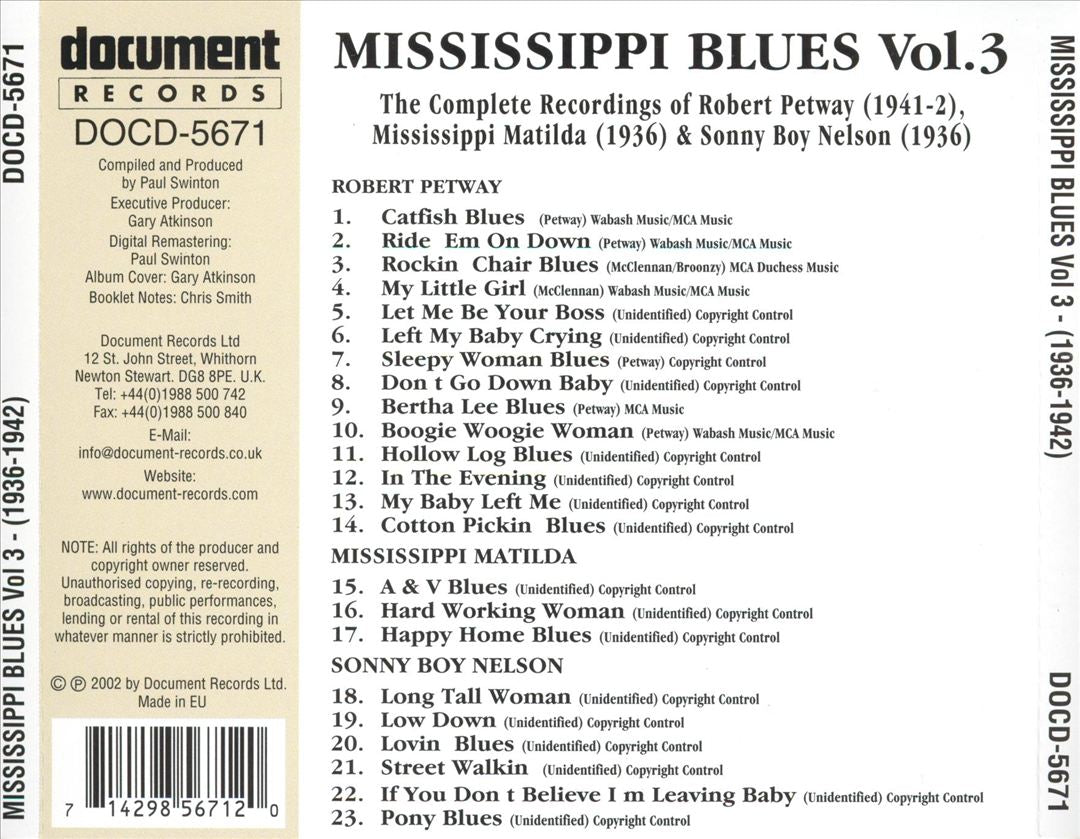 Catfish Blues: Mississippi Blues, Vol. 3 (1936-1942) cover art