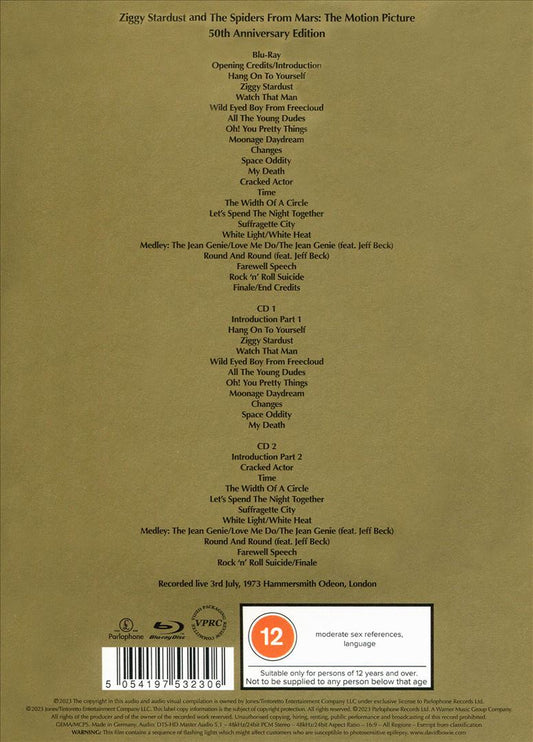 Ziggy Stardust and the Spiders From Mars: The Motion Picture Soundtrack [50th Anniversary Edition] cover art