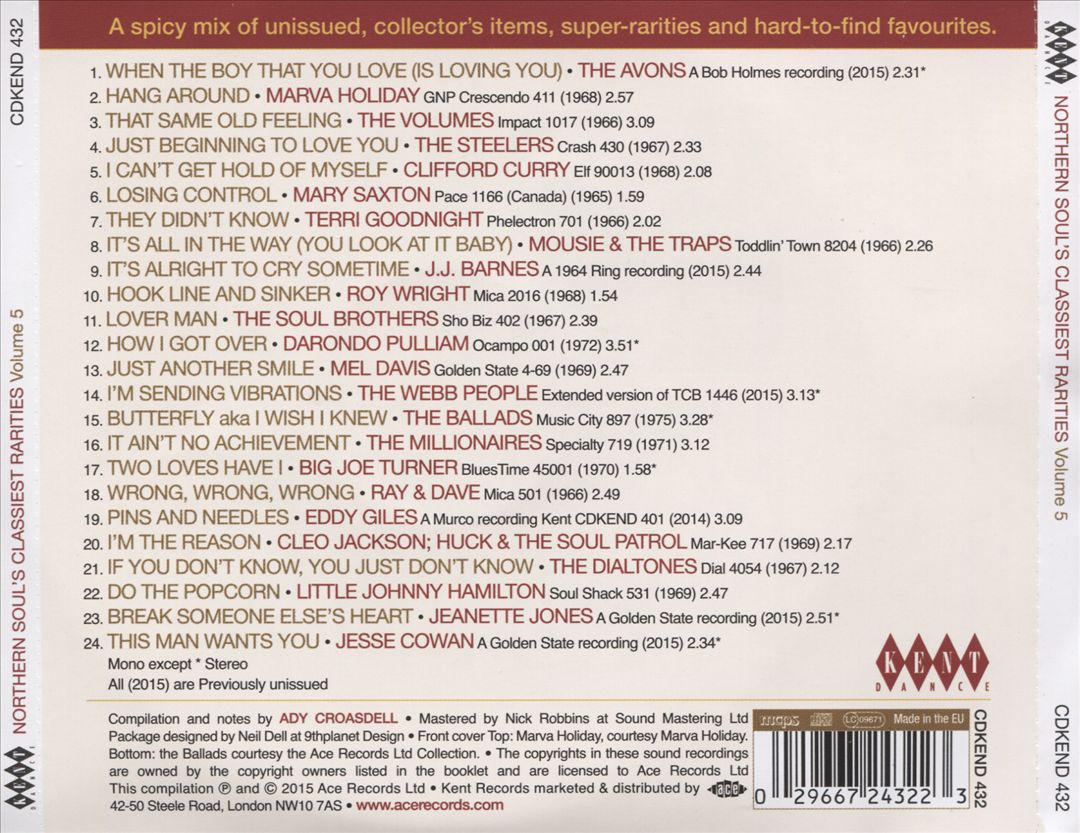 Northern Soul's Classiest Rarities, Vol. 5 cover art