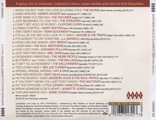 Northern Soul's Classiest Rarities, Vol. 5 cover art