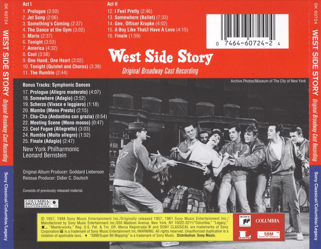 West Side Story [Original Broadway Cast] [Bonus Tracks] cover art