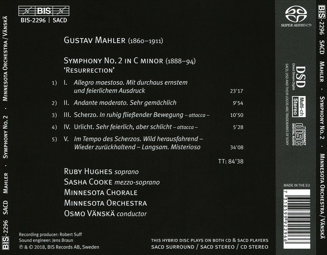 Mahler 2 Resurrection cover art