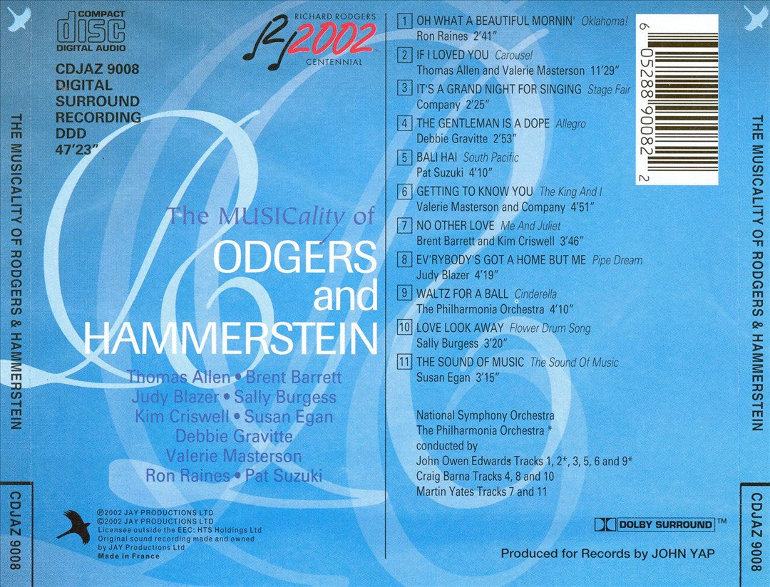 Musicality of Rodgers and Hammerstein cover art
