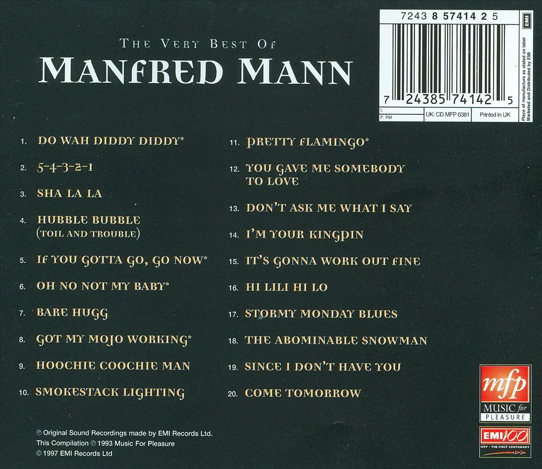 Very Best of Manfred Mann [20 Tracks] cover art