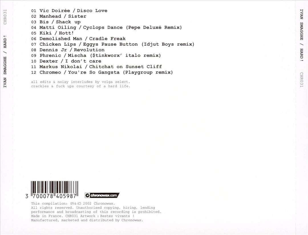 Hard! Immediate Music Programmed by Ivan Smagghe cover art