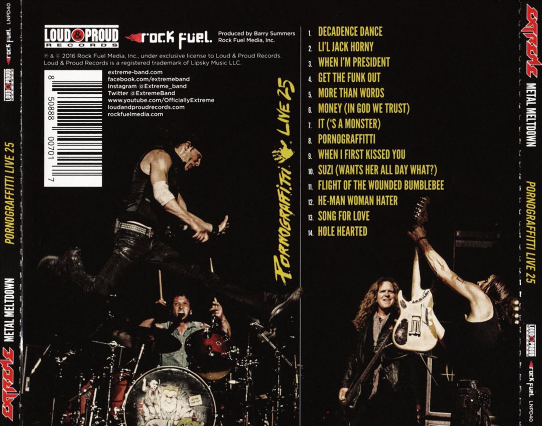 Pornograffitti Live 25: Metal Meltdown cover art