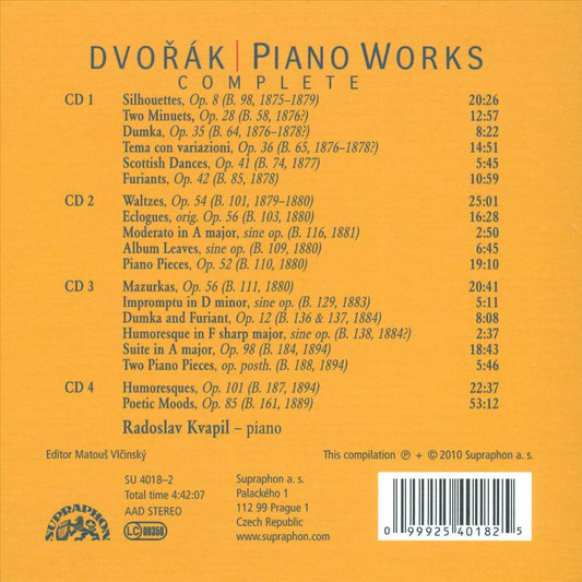 Dvorák: Complete Piano Works cover art