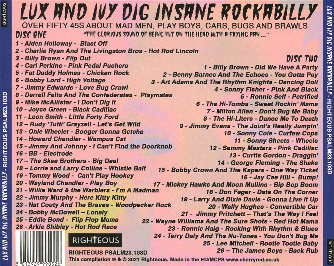 Lux & Ivy Dig Insane Rockabilly cover art