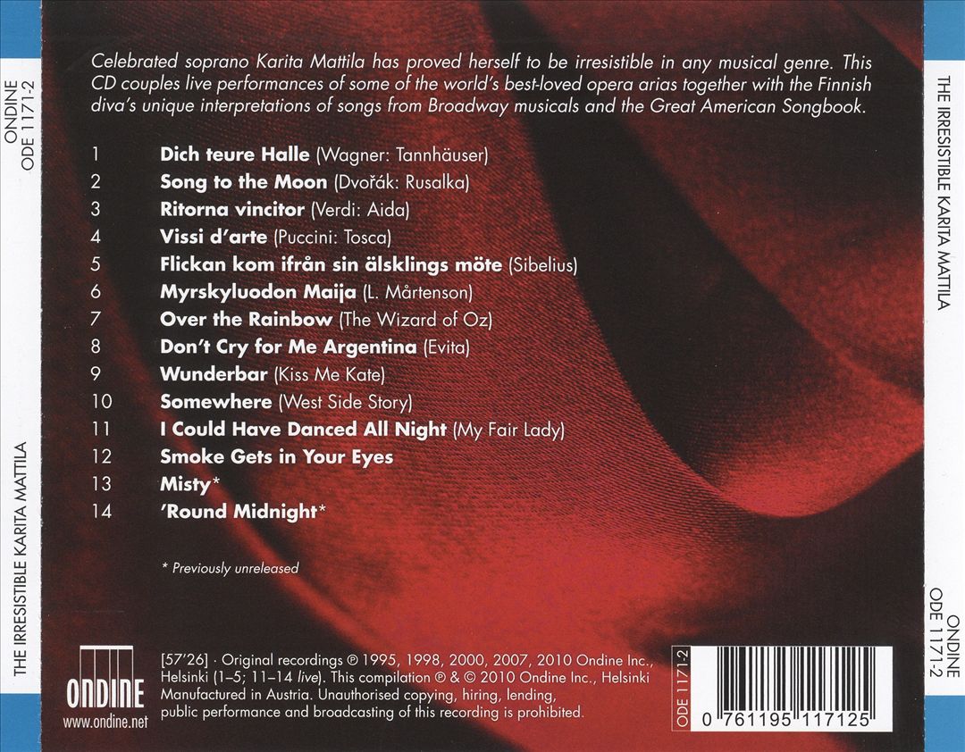 Irresistible Karita Mattila cover art