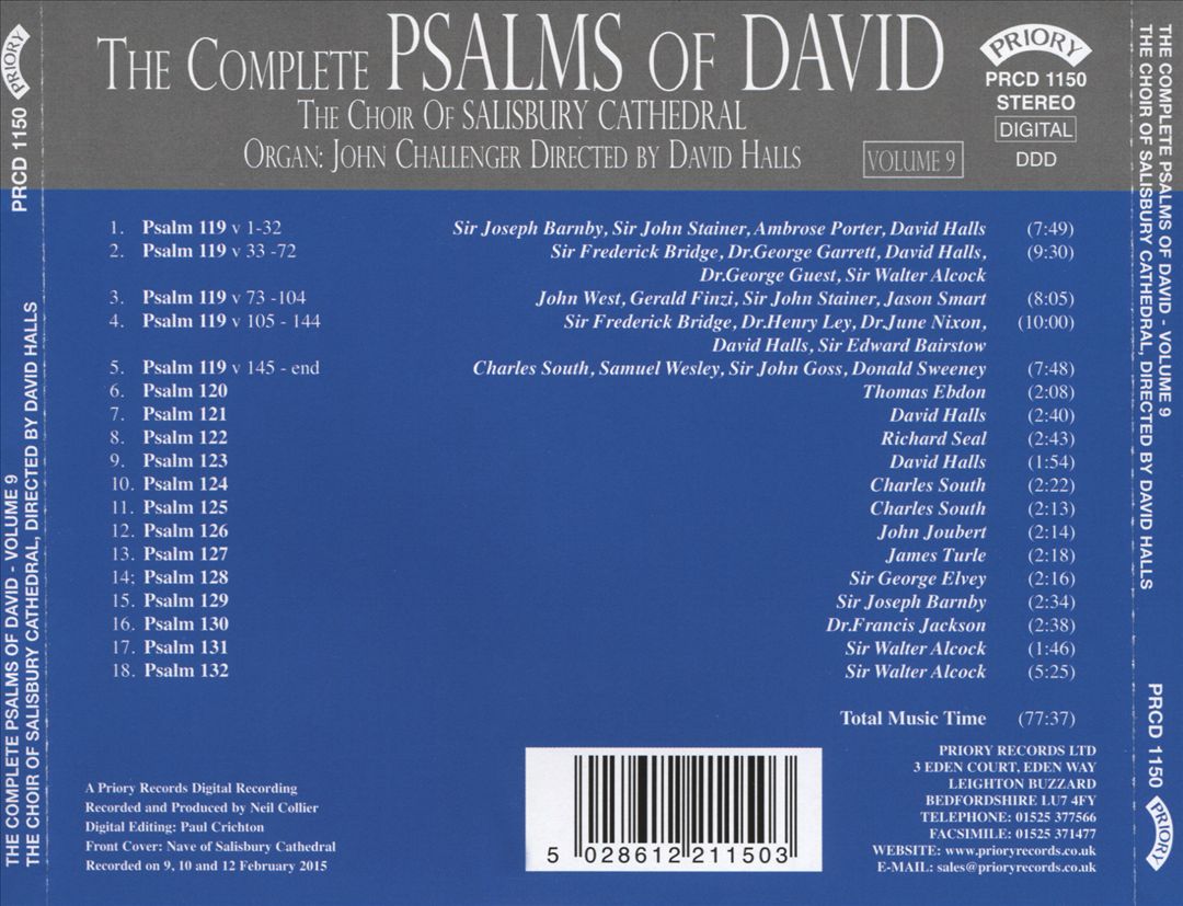 Complete Psalms of David, Series 2, Vol. 9: Psalms 119-132 cover art