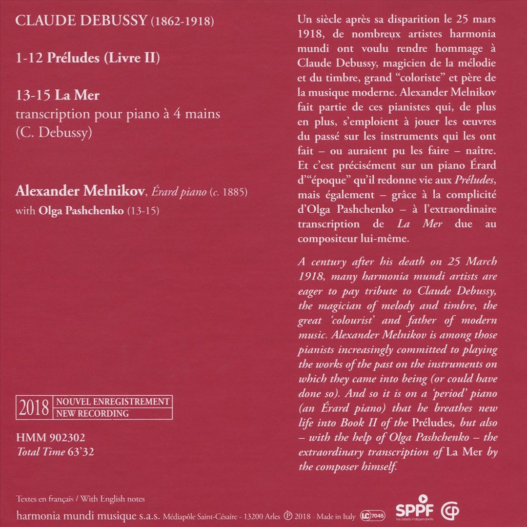Debussy: Préludes du 2e Livre; La Mer (transcr. Debussy) cover art