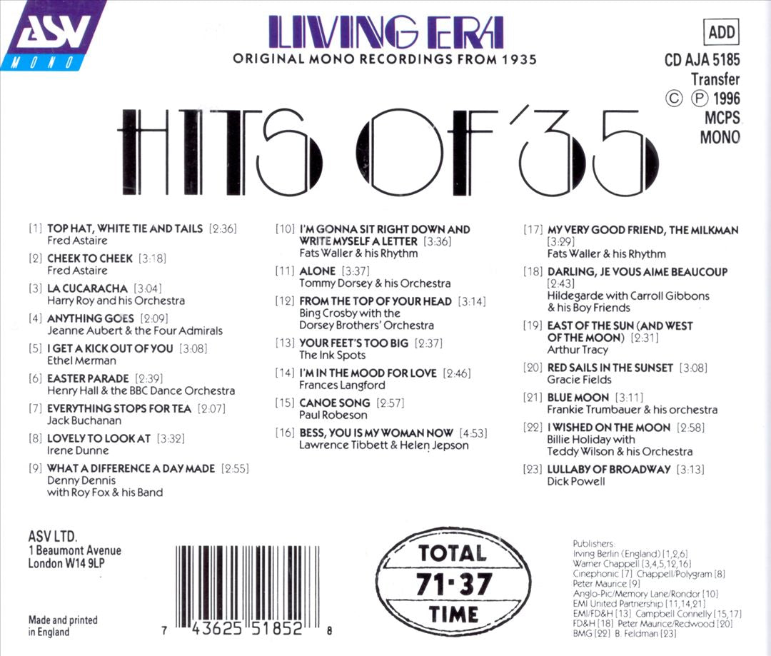 Hits of '35 cover art