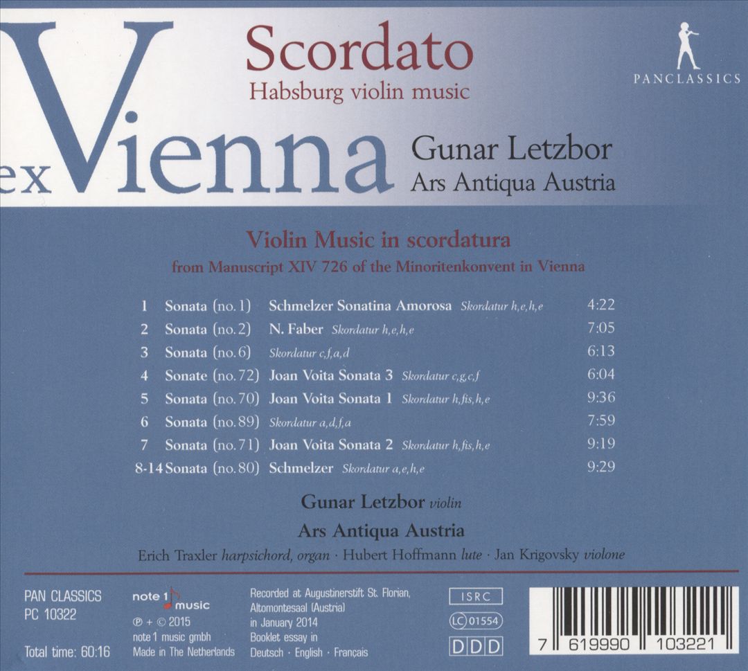 Ex Vienna, Vol. 2: Scordato - Habsburg violin music cover art