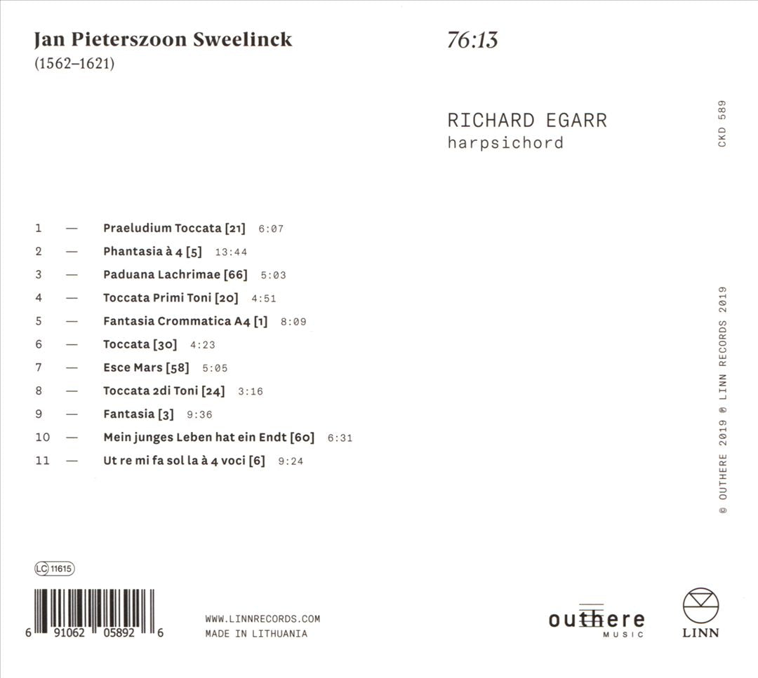 Sweelinck: Fantasias, Toccatas & Variations cover art
