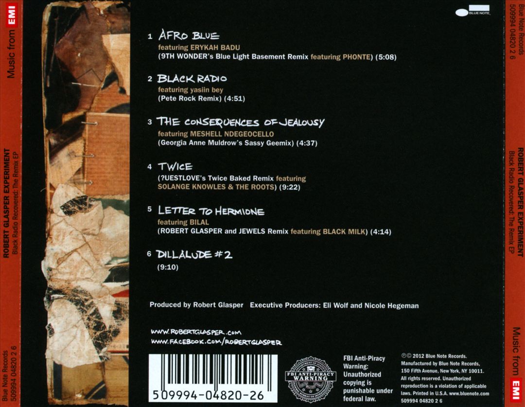 Black Radio Recovered: The Remix EP cover art