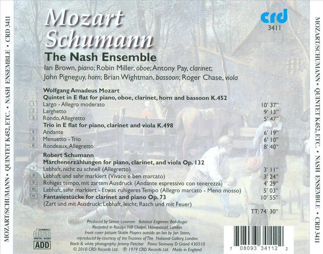 Mozart: Wind Quintet; Clarinet Trio; Schumann: Märchenerzählungen; Fantasiestücke cover art