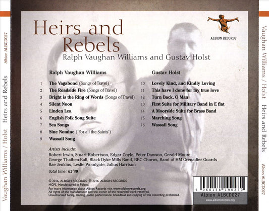 Heirs and Rebels: Music by Ralph Vaughan Williams and Gustav Holst cover art