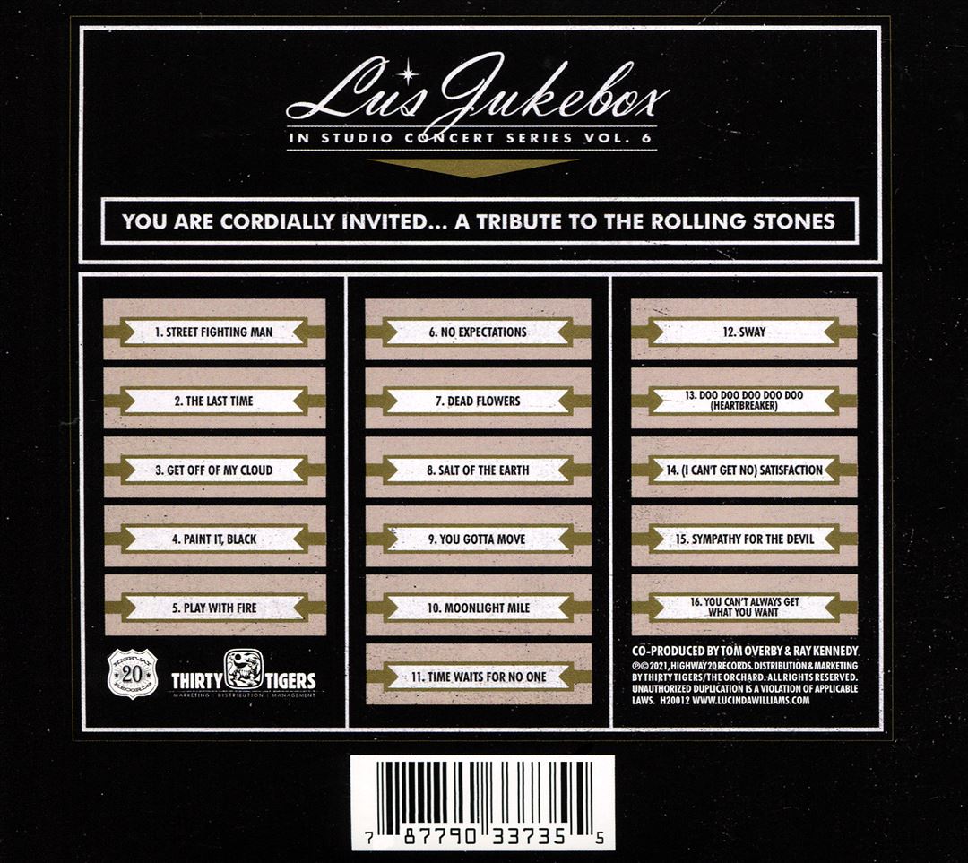 Lu's Jukebox, Vol. 6: You Are Cordially Invited... A Tribute to the Rolling Stones cover art