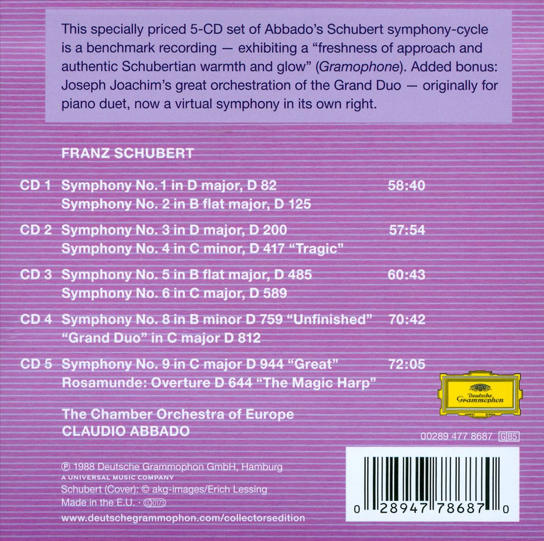 Schubert: The Symphonies cover art