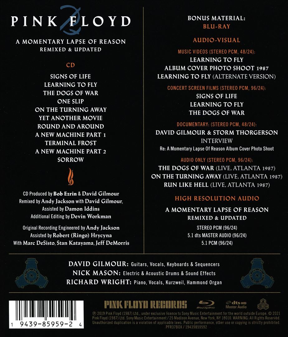 Momentary Lapse of Reason cover art