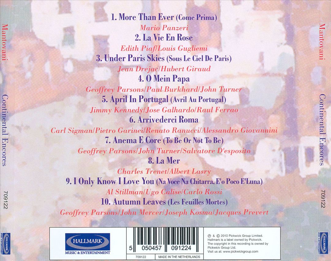 Continental Encores cover art
