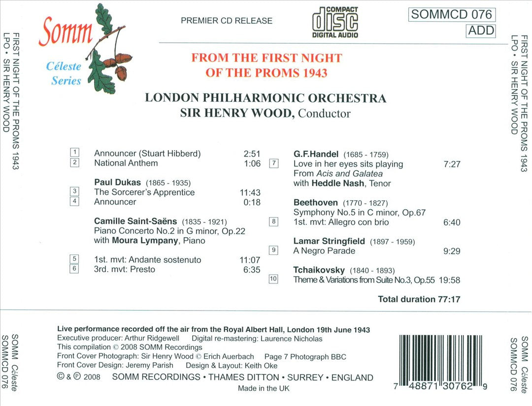 From the First Night of the Proms 1943 cover art
